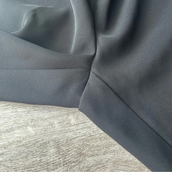 Vintage Joseph Ribkoff Black Front Zip Wide Leg Pants - Picture 4 of 12